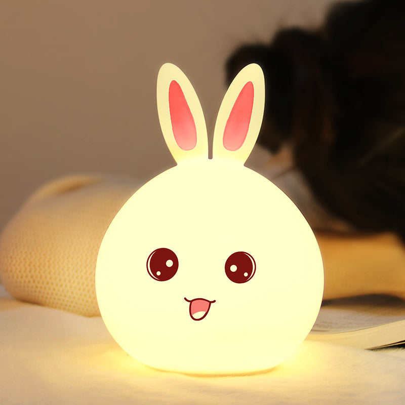 Touch Sensor Rabbit Night Light: Cute & Colorful LEDs