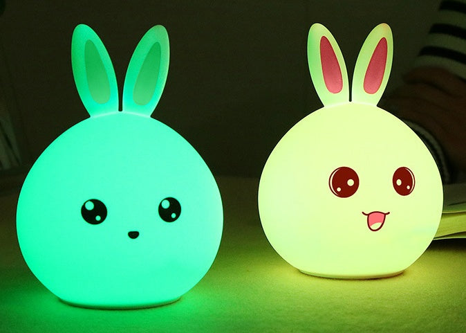 Touch Sensor Rabbit Night Light: Cute & Colorful LEDs