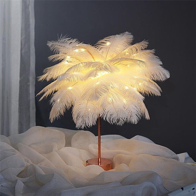Nordic Feather Desk Lamp