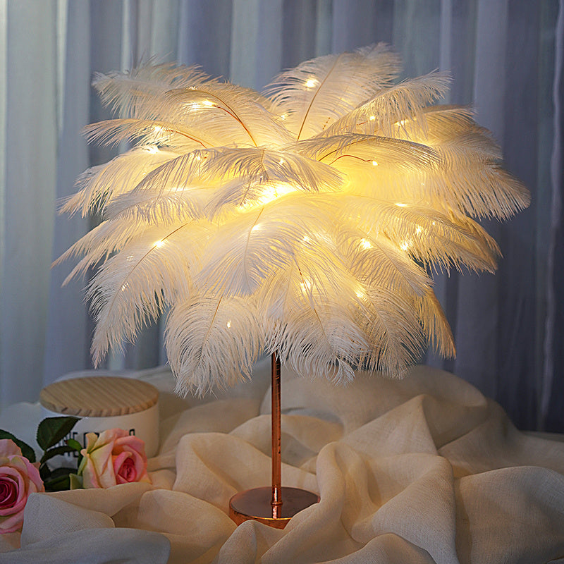 Nordic Feather Desk Lamp