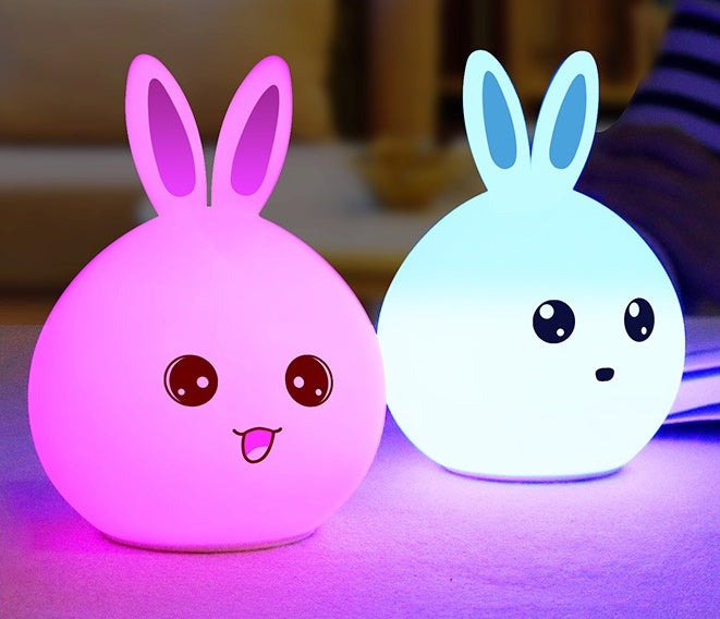 Touch Sensor Rabbit Night Light: Cute & Colorful LEDs