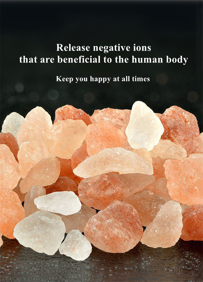Crystal Salt Stone Desktop Humidifier: LED Aromatherapy Diffuser