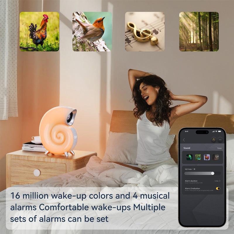 Smart RGB Speaker Alarm Clock & Wake-up Lamp
