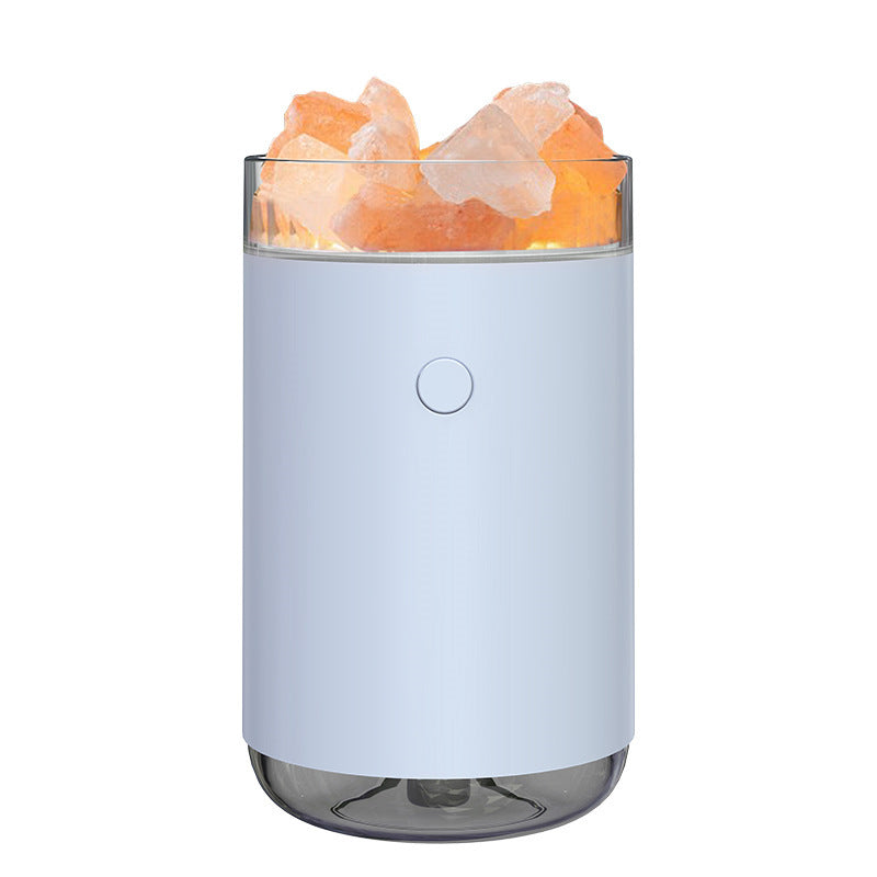 Crystal Salt Stone Desktop Humidifier: LED Aromatherapy Diffuser